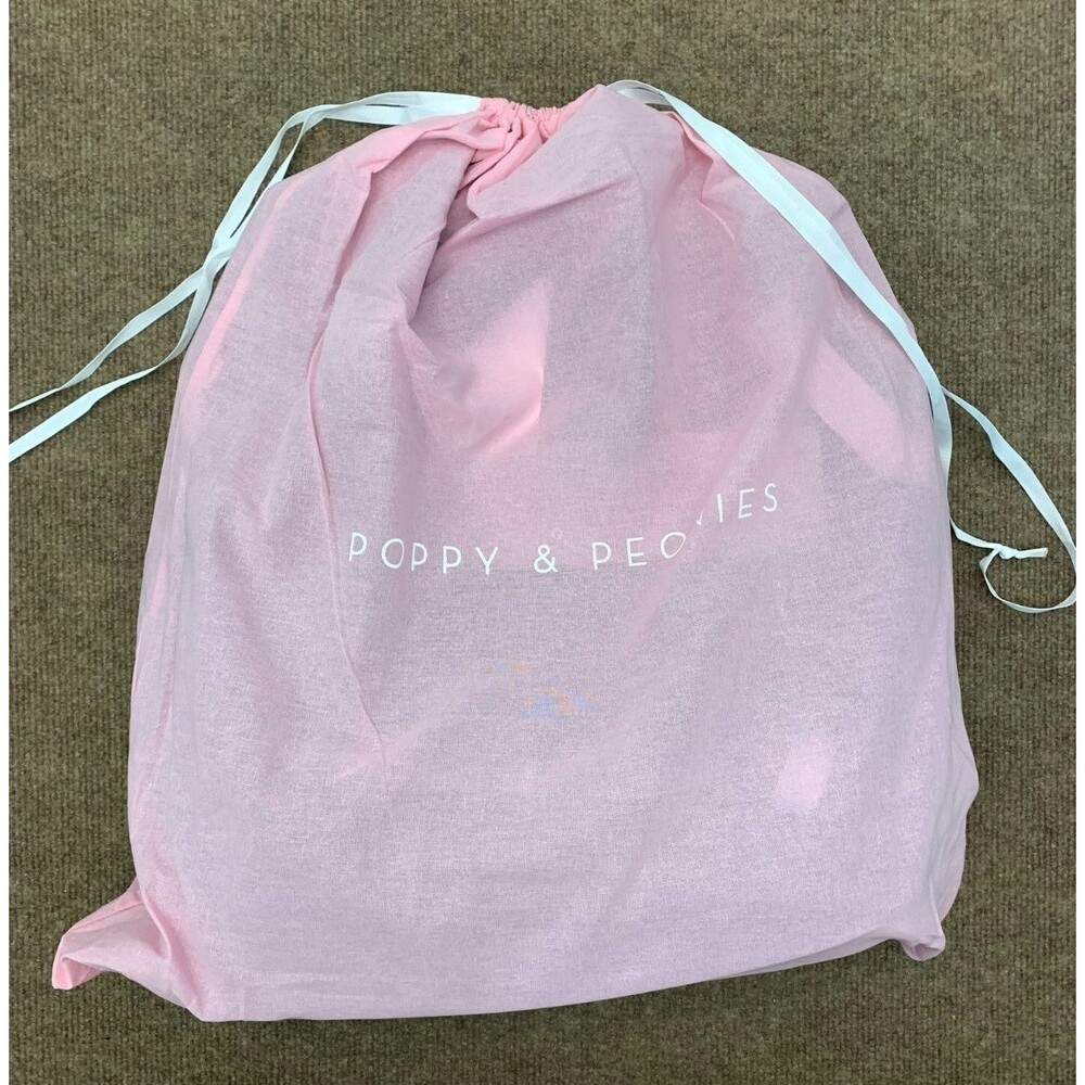 Poppy & Peonies Womens Commuter Backpack Vegan Leather Black Laptop Carry-On NWT - Picture 3 of 10